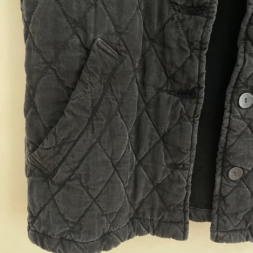 Cut Loose | Quilted Lightweight Puffer Vest Charcoal Gray Black USA Made S - Picture 4 of 12